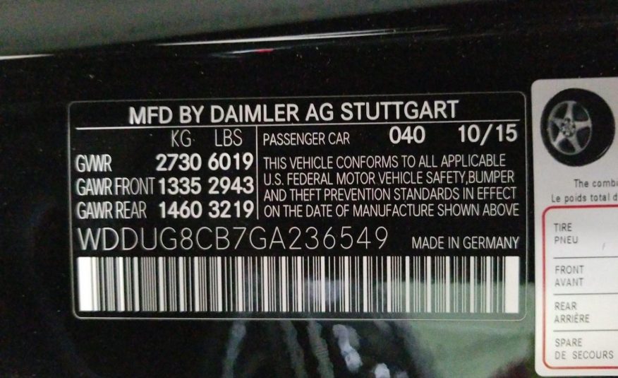 2016 Mercedes-Benz S550V S550
