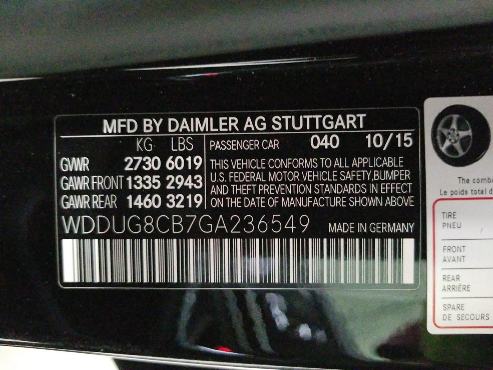 2016 Mercedes-Benz S550V S550