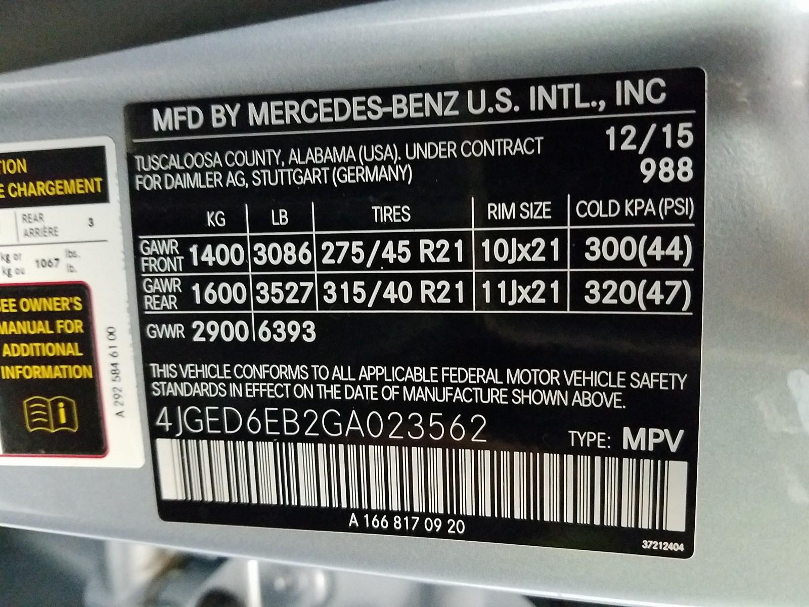 2016 Mercedes-Benz GLE450C4 AMG GLE450 AMG