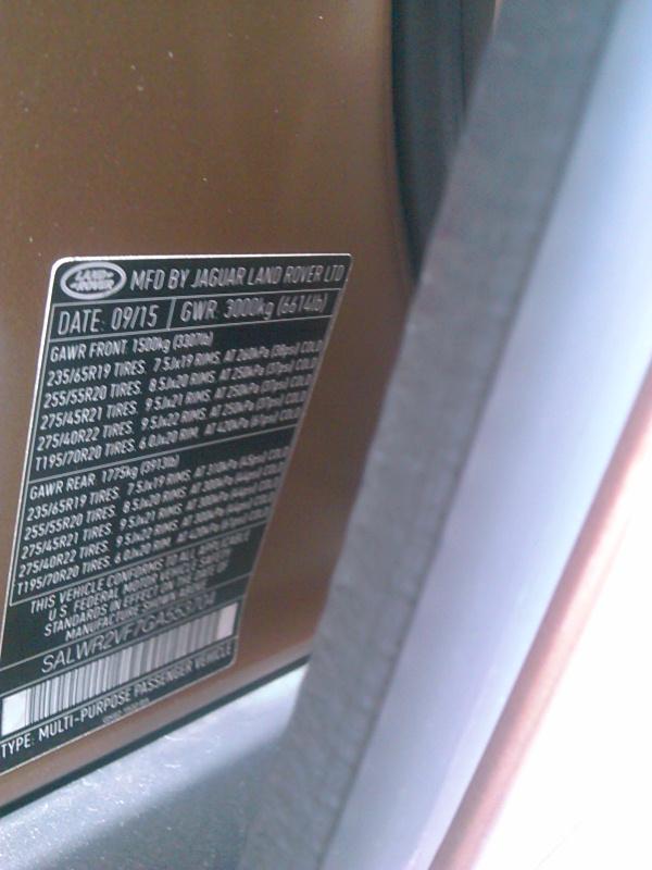 2016 Land Rover RANGE R SPT V6 V6 HSE