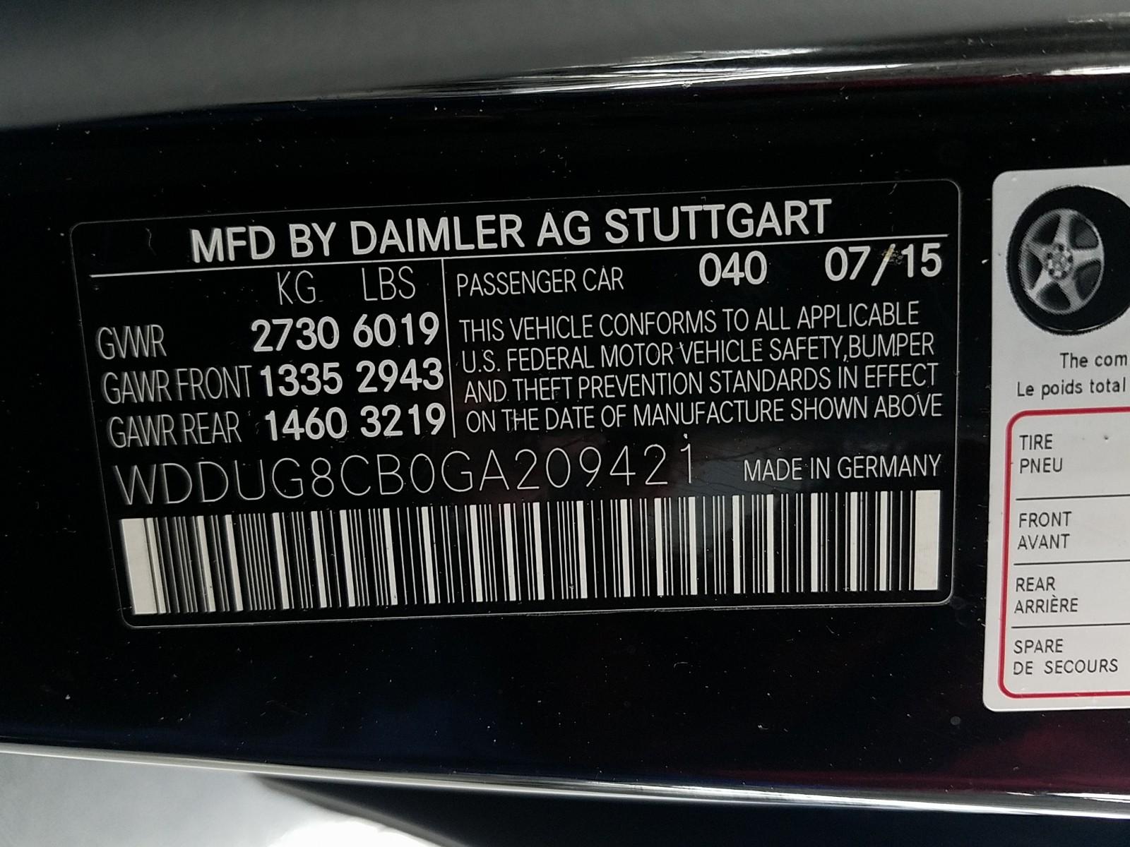 2016 Mercedes-Benz S550V S550