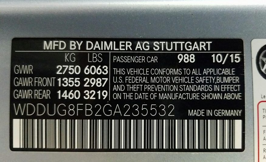 2016 Mercedes-Benz S550V4 S550