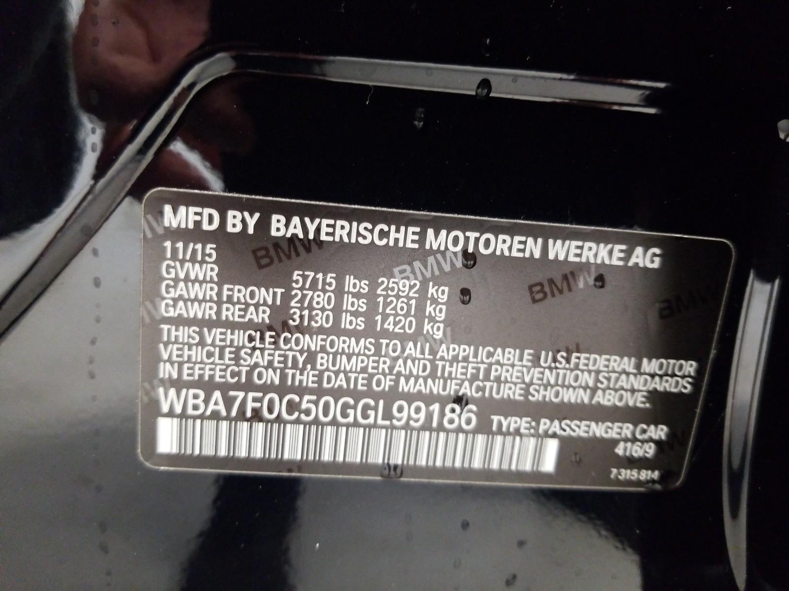 2016 BMW 750I 750I MSPT