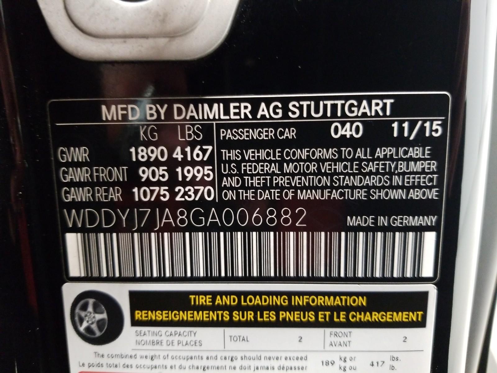 2016 Mercedes-Benz AMG GT S