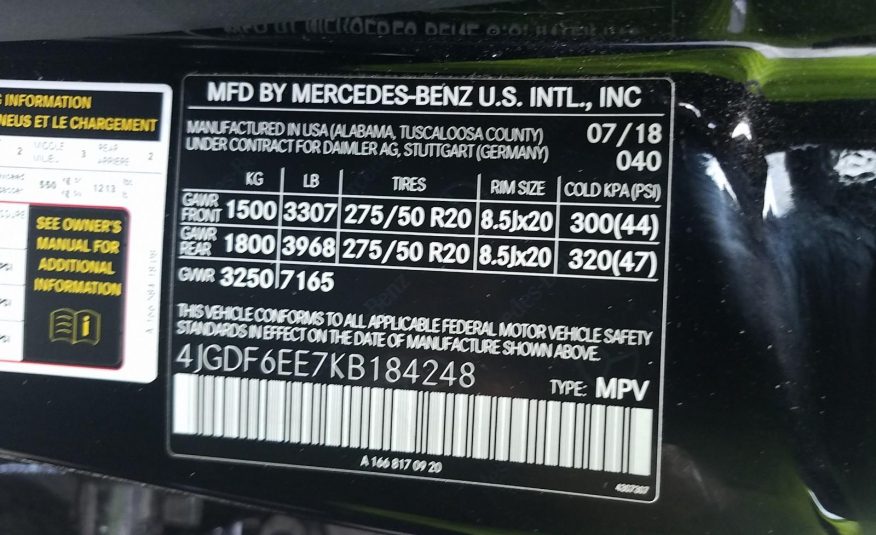 2019 Mercedes-Benz GLS450W4 GLS 450