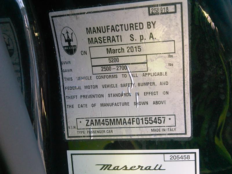 2015 Maserati GRANTURISMO