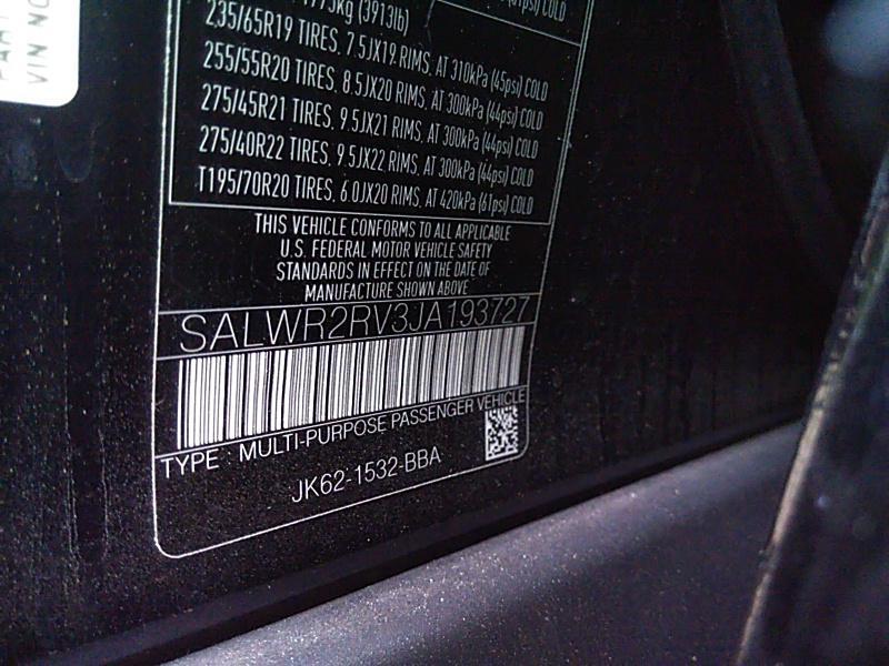 2018 Land Rover RANGE R SPT V6 HSE