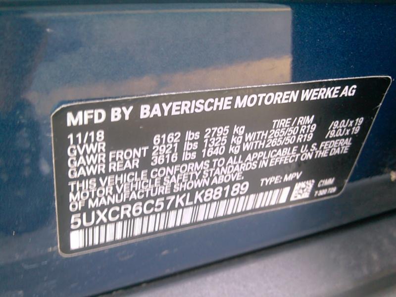 2019 BMW X5 40I XDRIVE 40IX XLINE