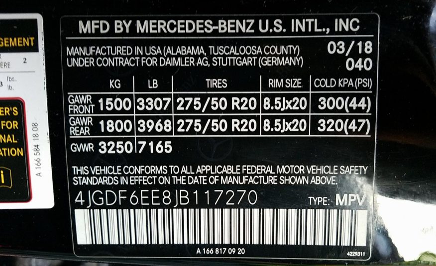 2018 Mercedes-Benz GLS450W4 GLS 450