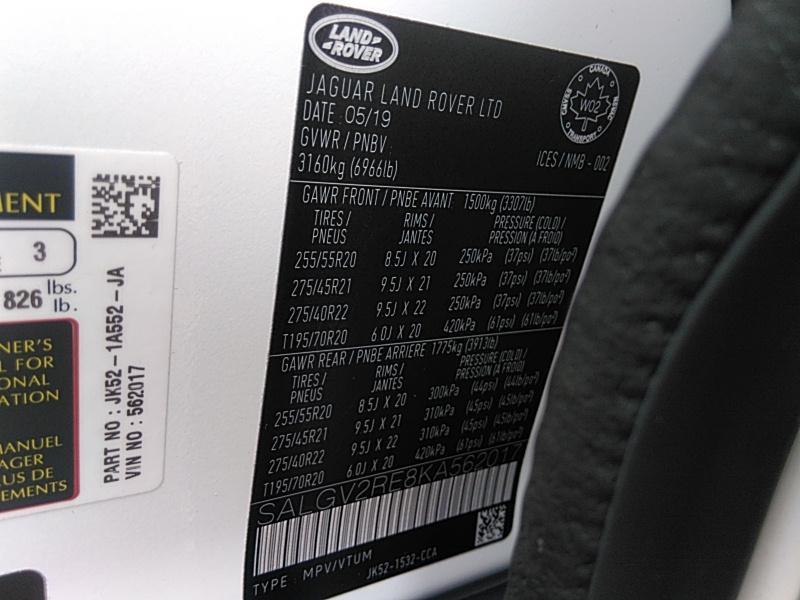 2019 Land Rover RANGE ROVER V8 AUTOBIOGRA