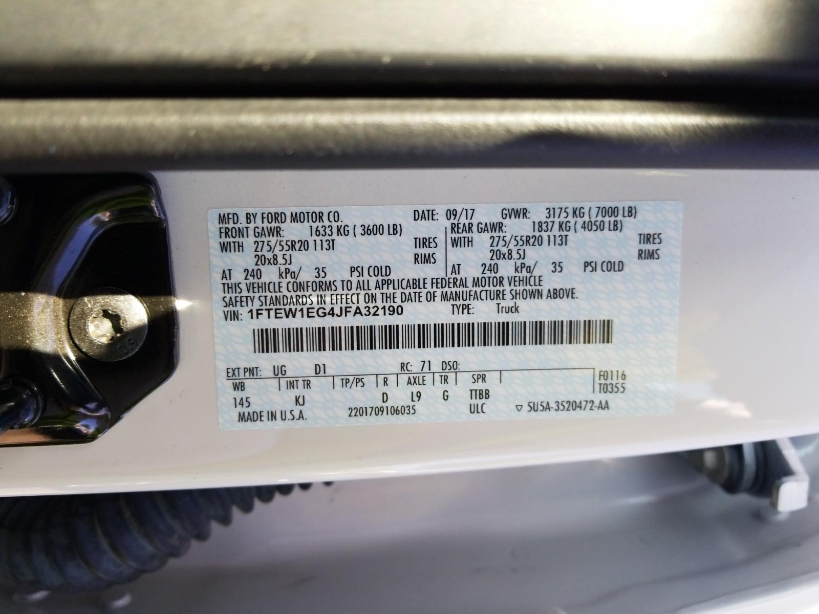 2018 Ford F150 4X4 CR KING RANCH