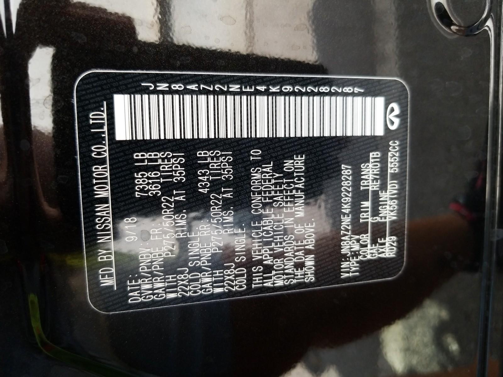 2019 Infiniti QX80 AWD LIMITED