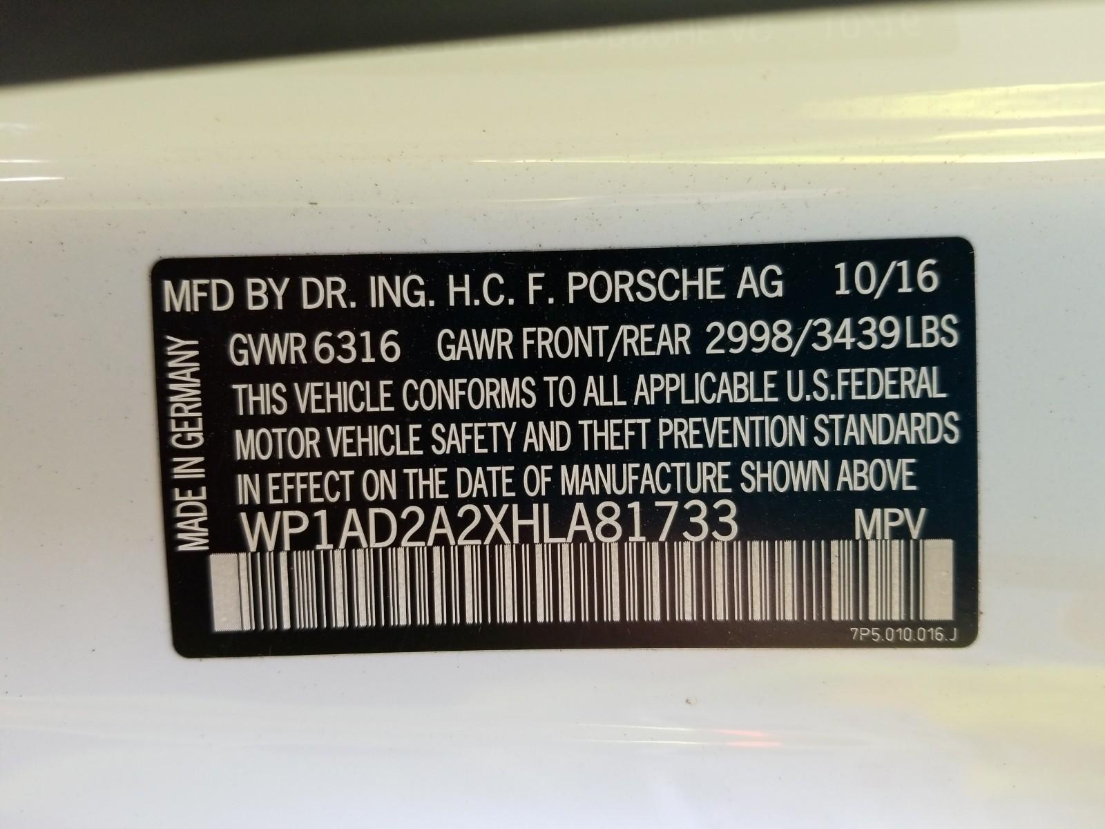 2017 Porsche CAYENNE V6 GTS