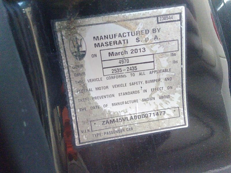 2013 Maserati GRANTURISMO SPORT