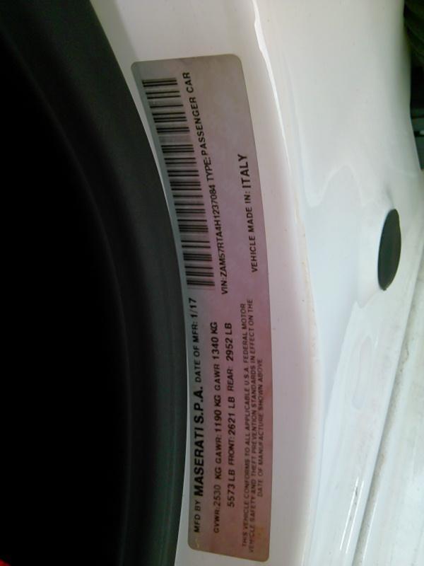 2017 Maserati GHIBLI AWD S Q4