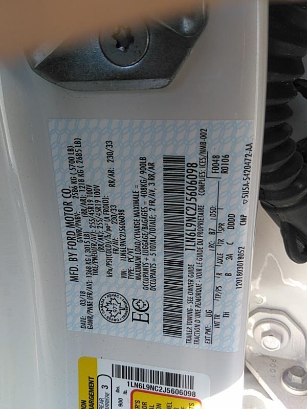 2018 Lincoln CONTINENTAL AWD RESERVE