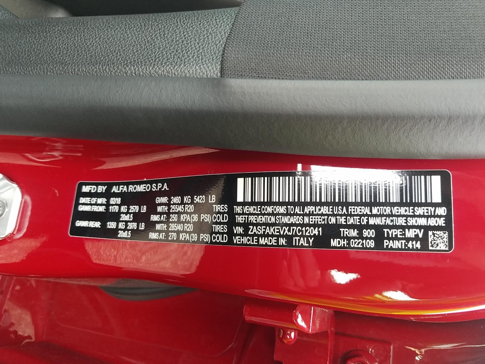 2018 Alfa Romeo STELVIO QUAD