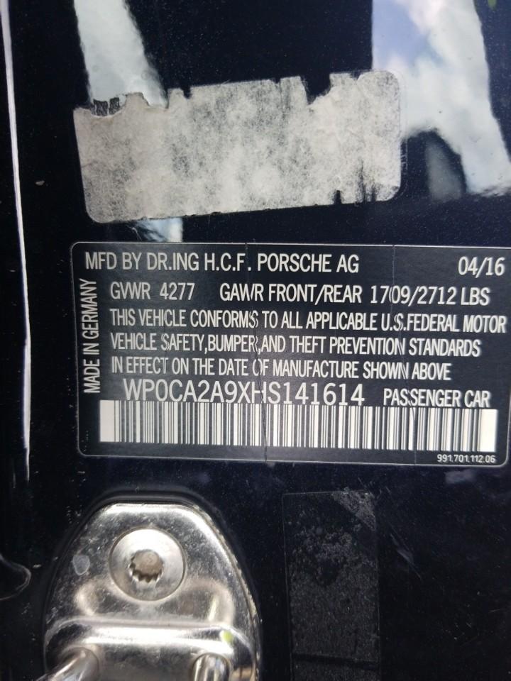 2017 Porsche 911 4X2 6C CARRERA
