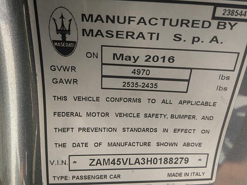 2017 Maserati GRANTURISMO SPORT