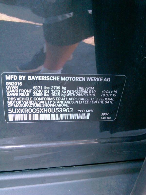 2017 BMW X5 35I XDRIVE 35IX XLINE