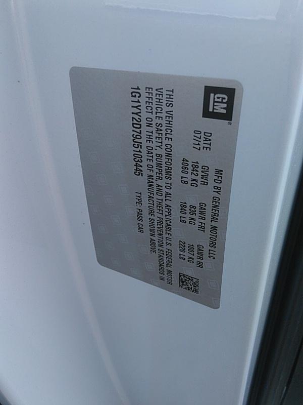 2018 Chevrolet CORVETTE GRN SPT2LT