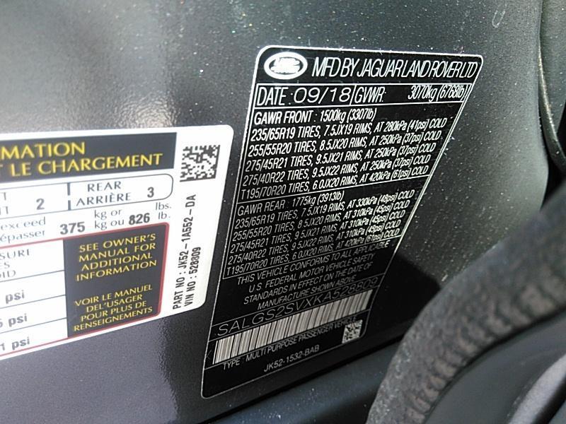 2019 Land Rover RANGE ROVER V6 HSE