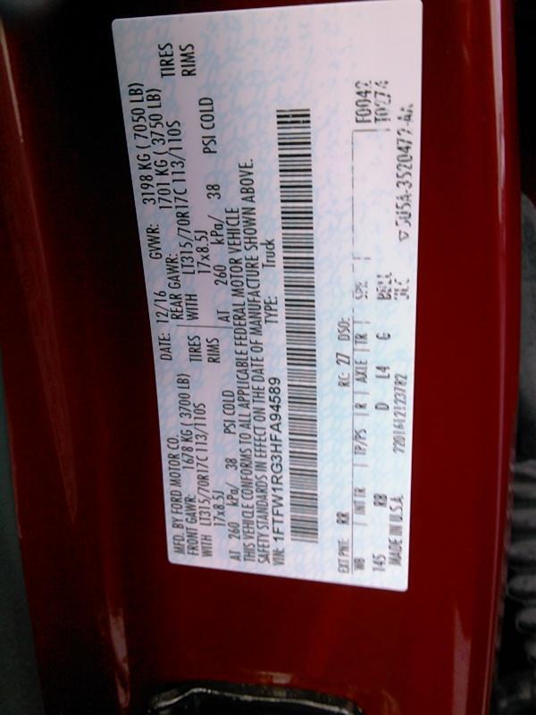 2017 Ford F150 4X4 CR RAPTOR