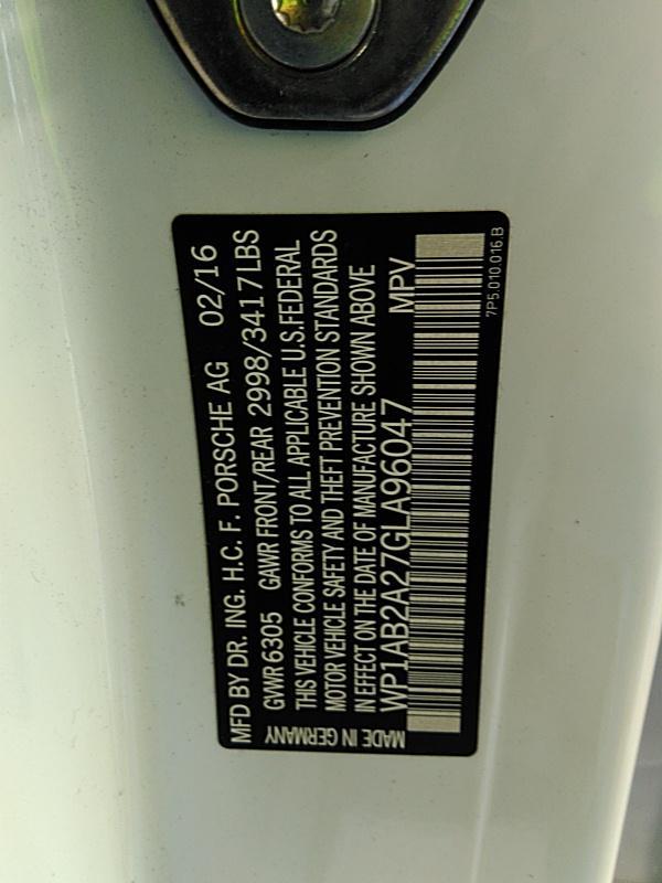 2016 Porsche CAYENNE V6 S