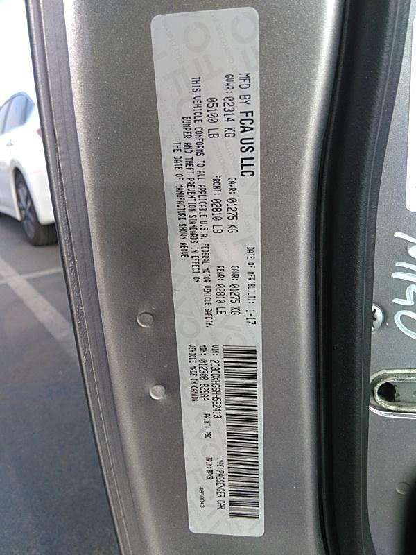 2017 Dodge CHARGER 4X2 V6 SXT