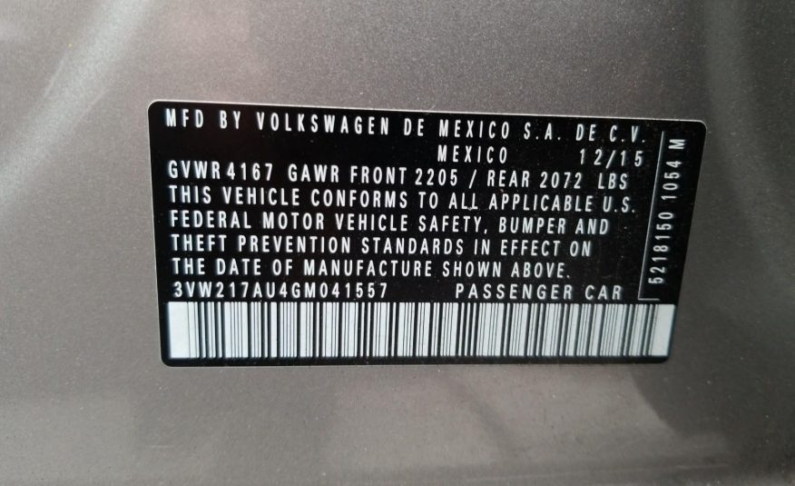 2016 Volkswagen GOLF TSI S