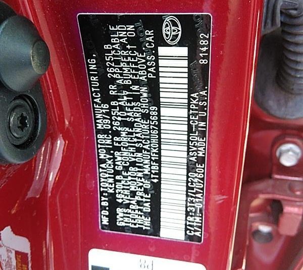 2017 Toyota CAMRY 4C XSE
