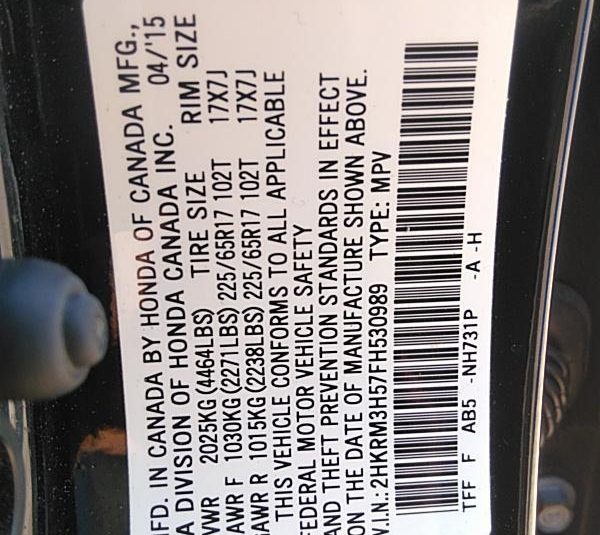 2015 Honda CR-V FWD EX