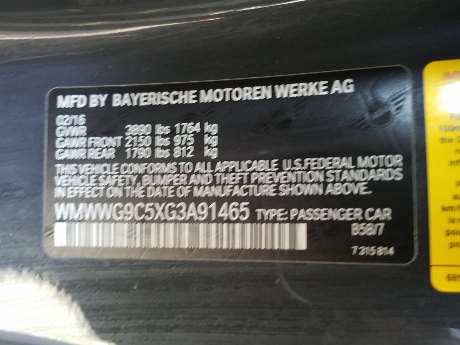 2016 MINI COOPER 4C S