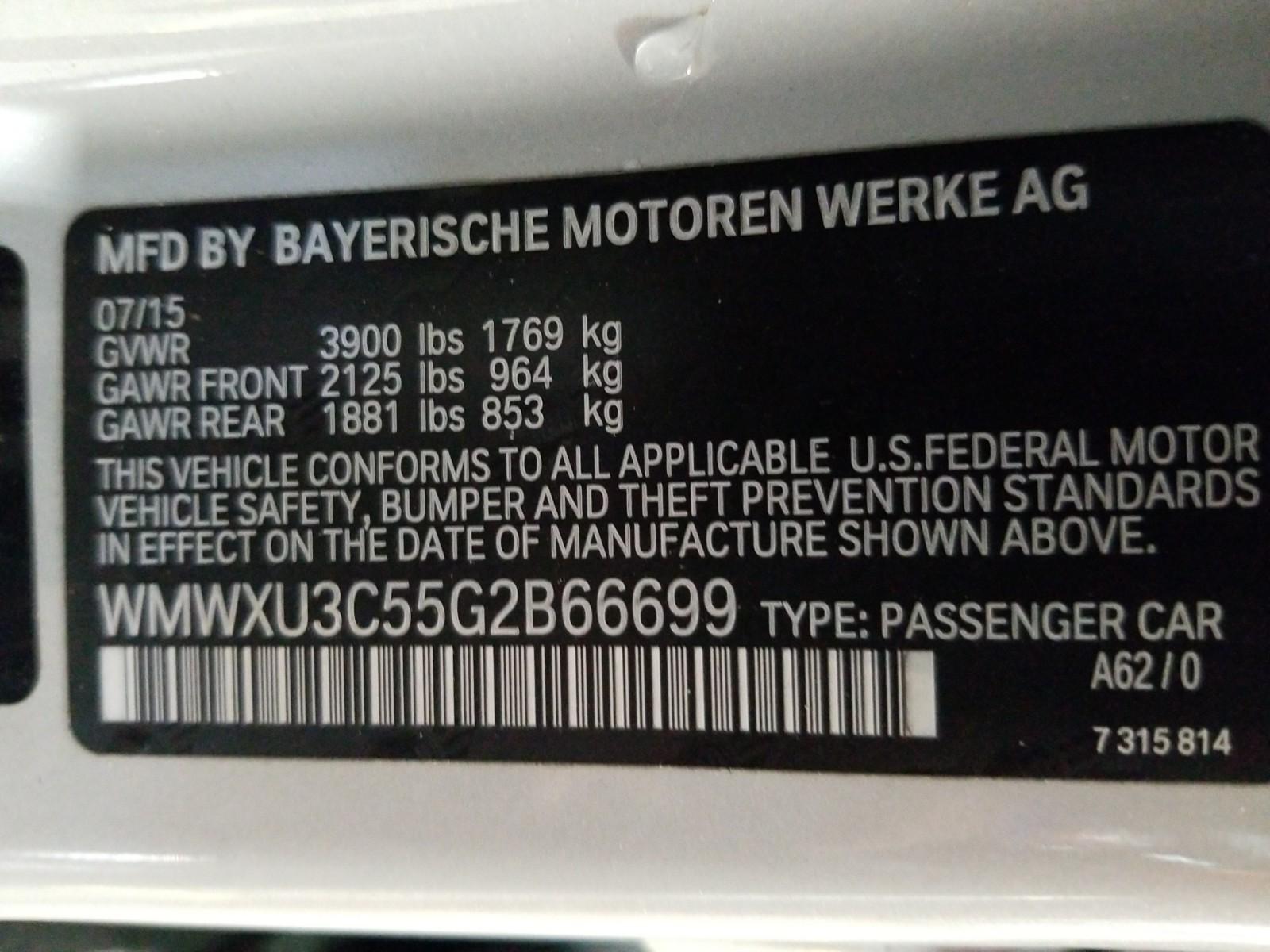 2016 MINI COOPER 4C S