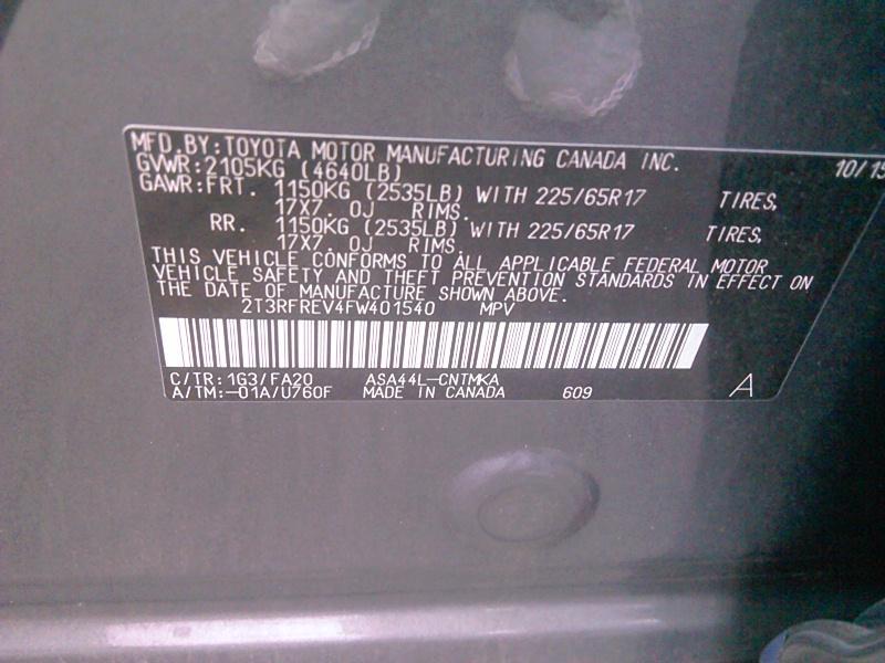 2015 Toyota RAV4 AWD XLE