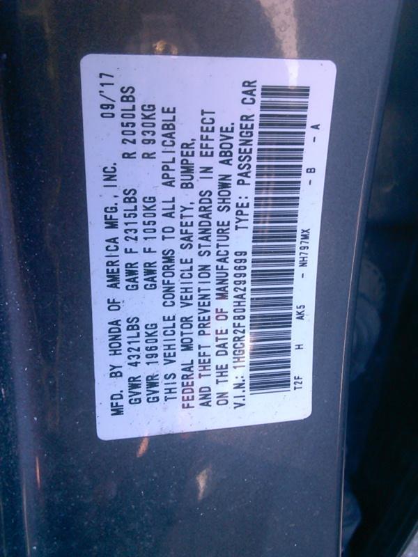 2017 Honda ACCORD 4C EX-L