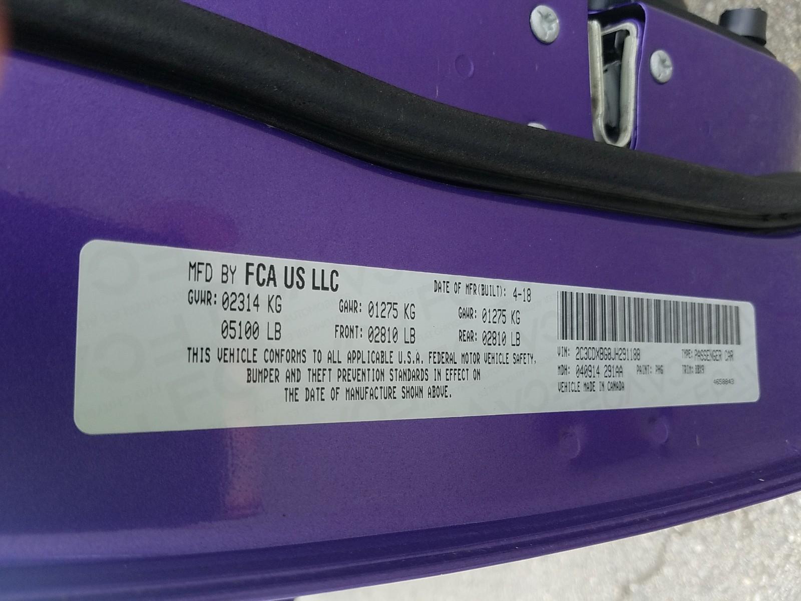 2018 Dodge CHARGER 4X2 V6 SXT