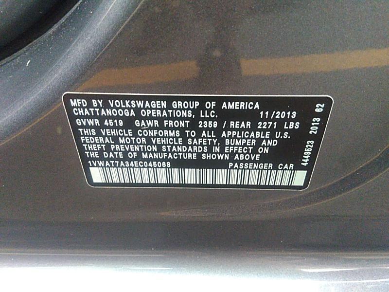 2014 Volkswagen PASSAT 4C WOLFSBURG