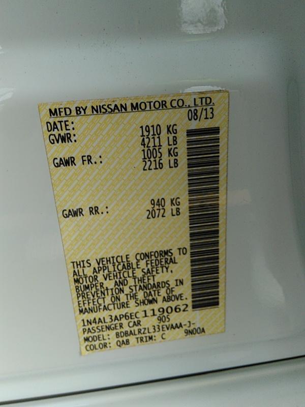 2014 Nissan ALTIMA 4C 2.5 S