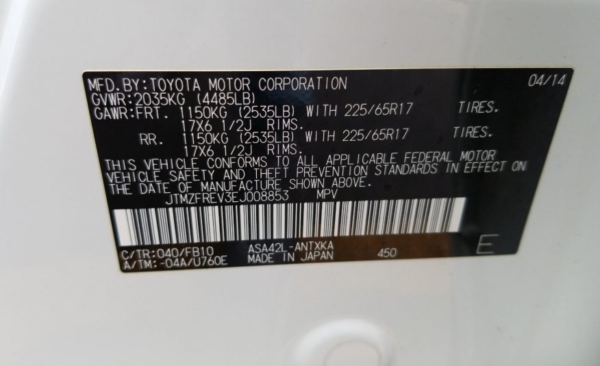 2014 Toyota RAV4 FWD LE