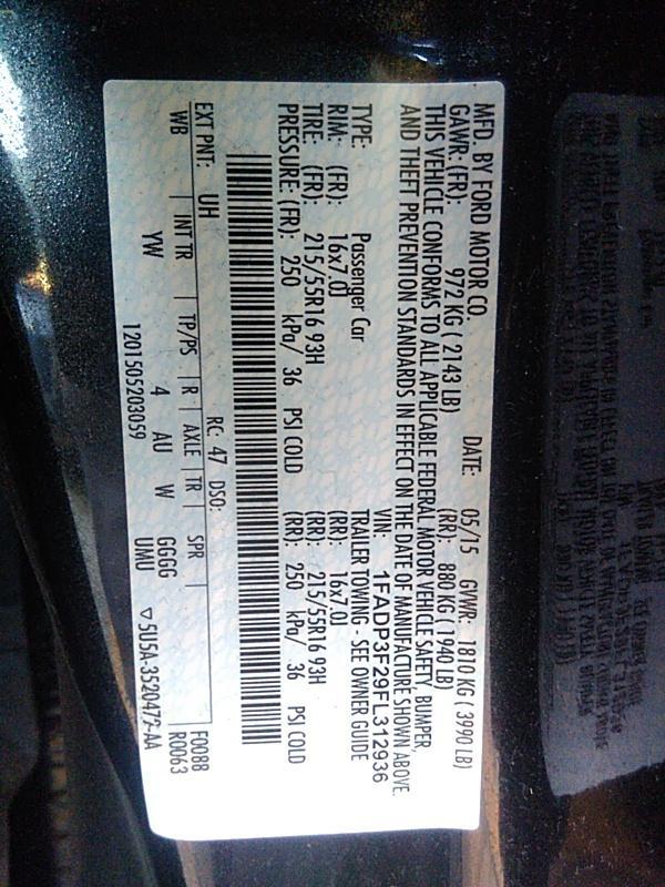 2015 Ford FOCUS 4C SE