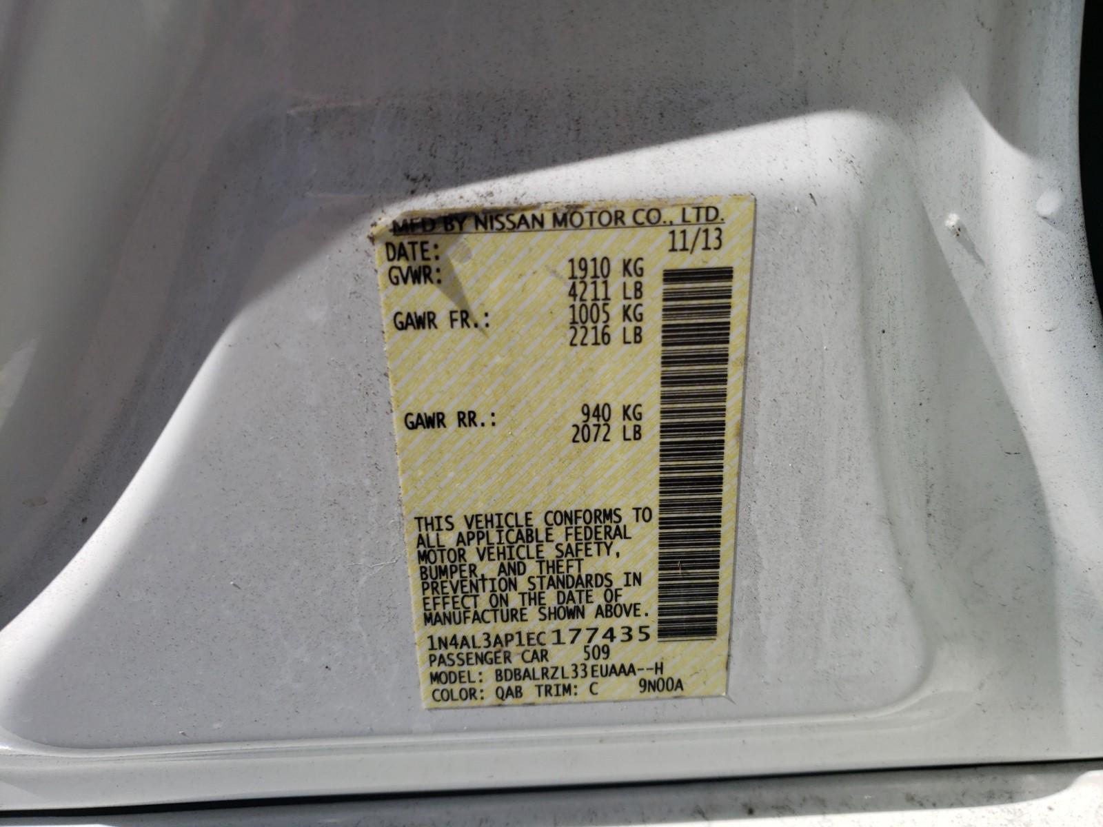 2014 Nissan ALTIMA 4C 2.5 S