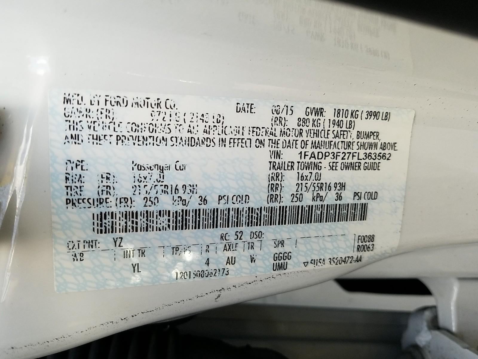 2015 Ford FOCUS 4C SE