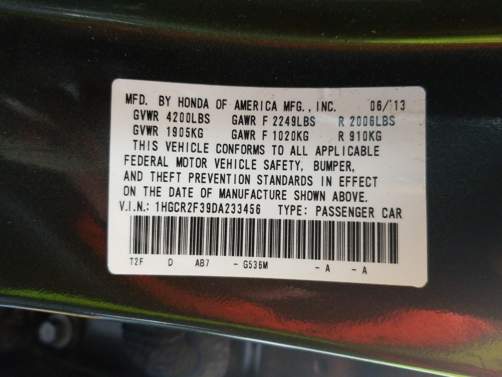 2013 Honda ACCORD 4C LX