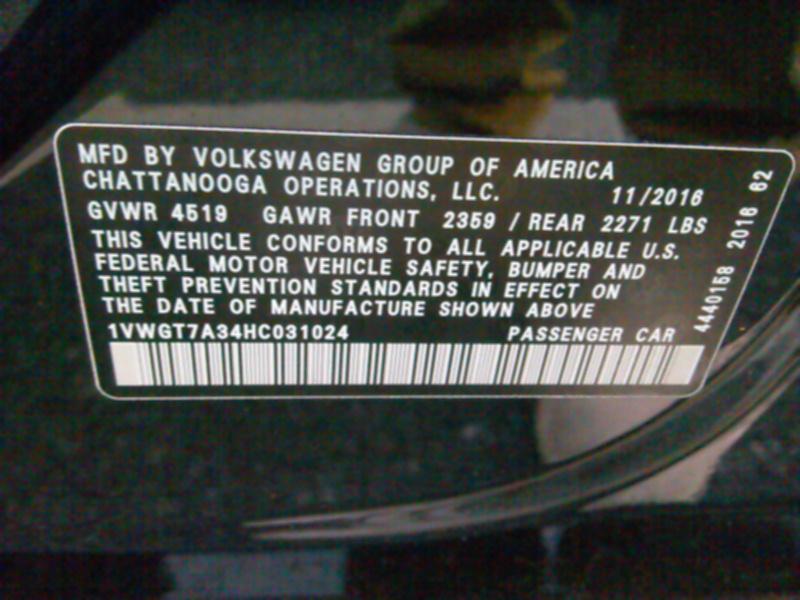 2017 Volkswagen PASSAT 4C SE TECH