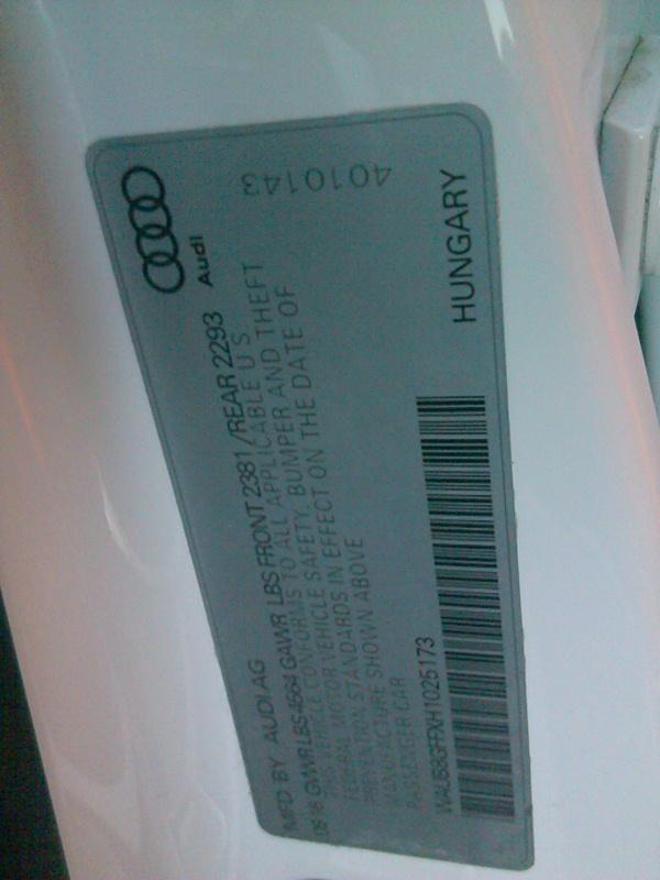 2017 Audi A3 AWD PREMIUM