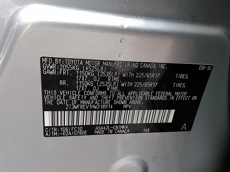 2017 Toyota RAV4 FWD XLE
