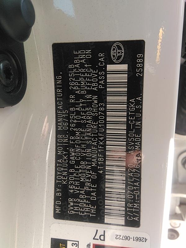 2015 Toyota CAMRY 4C XLE
