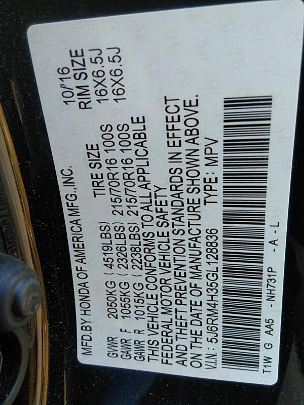 2016 Honda CR-V AWD LX