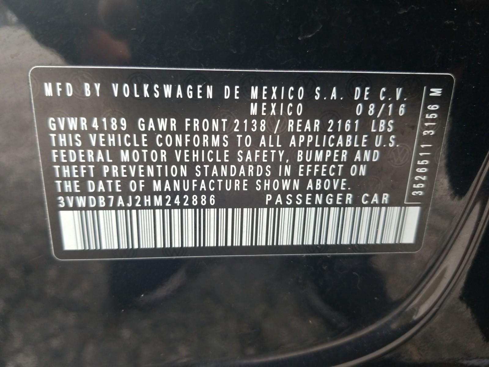 2017 Volkswagen JETTA 1.4T SE